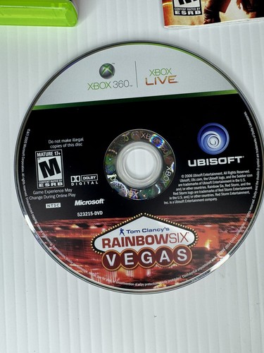 Tom Clancy's Rainbow Six: Vegas (Microsoft Xbox 360, 2006) CIB Tested - Picture 5 of 6