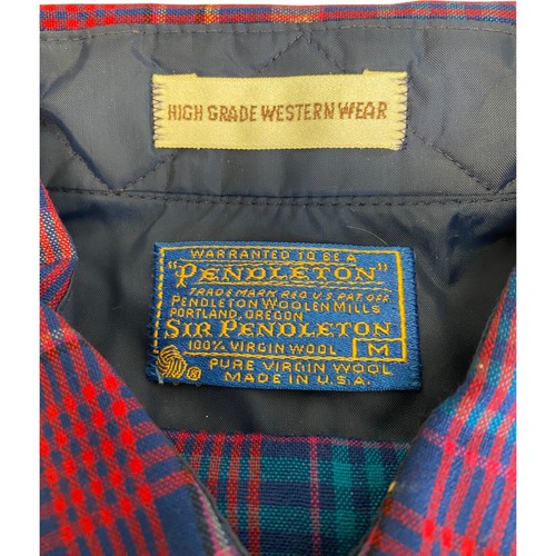 Camisa de Lana Pendleton De Colección Alta Calidad Western Wear Para Hombres M Cuadros Perla A Presión EE. UU. - Imagen 3 de 6