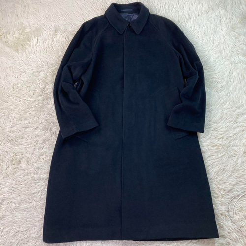 Paul Smith Loro Piana Super 120 Balmacaan Coat In Navy Color Size XL Japan Made - Picture 2 of 9