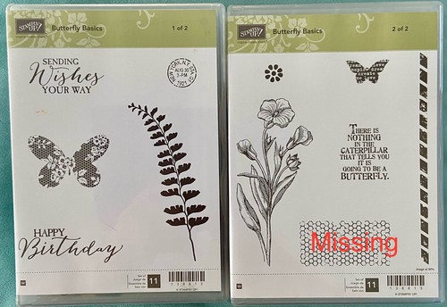 STAMPIN’UP’ WOOD MOUNTED Gummistempelset Butterfly Basics Set 1 & 2 # 138813