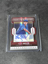 Nick Wells 2014 Panini Elite Extra Edition Inpirations Die Cut Auto 057/100