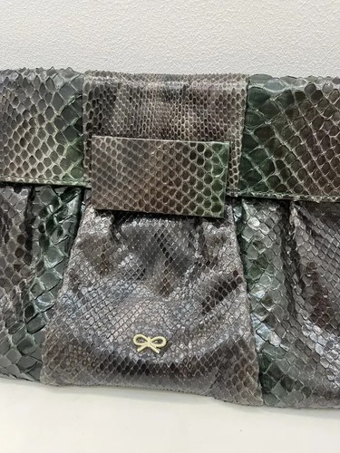 Anya Hindmarch Snake Leather Clutch Bag - Picture 3 of 9