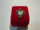 Solid 10k gold heart pendant charm yellow white rose gold 1in
