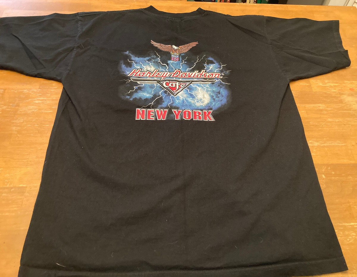 Harley Davidson ハーレーダビッドソン NYC Tシャツ VTG Official Harley-Davidson Cafe NYC Black T-Shirt SZ XL