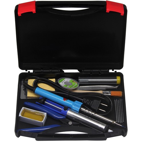 AideTek 30W Soldering Iron Kit 15 in 1 Welding Tool Tips Portable Toolbox SPC2 - Picture 1 of 10