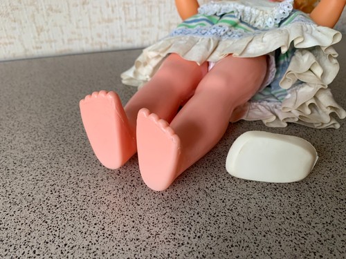 Vintage Soviet Doll in a dress 42 sm. USSR Toy - Picture 20 of 23