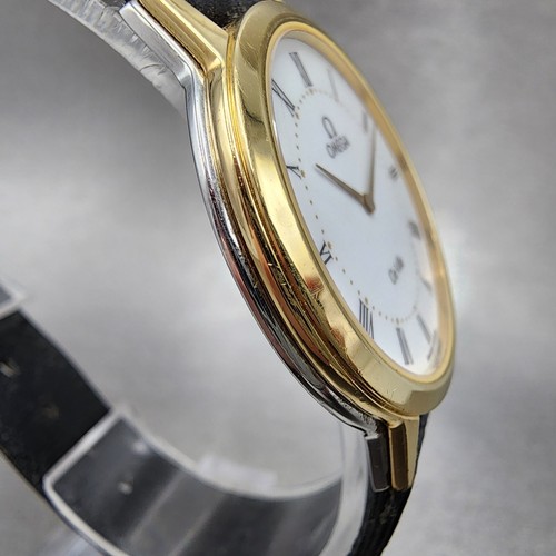 Omega De Ville Watch Men 32mm White Dial Two Tone Round 195.0048 New Battery - Picture 6 of 18