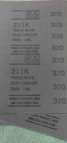 LOT OF 11 NEW 9-1/2" X 11" SHEETS 3M 211K 320 CLOTH SHEETS J wt. THREE-M-ITE - Picture 4 of 4
