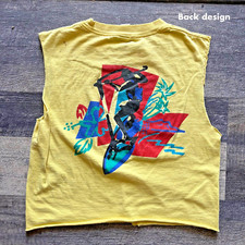 Vintage SEA & SKI WINDSURFER Grunge Cut Mid Drift, Uomo M. Ottime condizioni