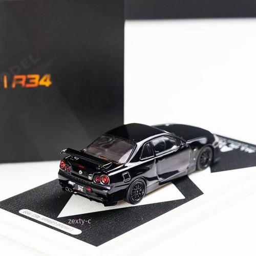 Aurora 1:64 JDM Skyline GTR R34 Z-tune AIT Sports Model Diecast Collect CarBlack - Picture 7 of 7