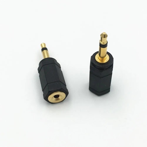 Adaptador convertidor de audio conector hembra estéreo de 2,5 mm 3,5 mm a enchufe macho mono de 2,5 3,5 - Imagen 2 de 5