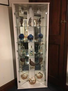 Wood Glass Mirrored Corner Display Cabinet Ebay