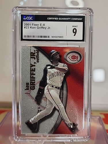 2001 FLEER E-X #23 KEN GRIFFEY JR. REDS HOF CGC 10 - Picture 1 of 2
