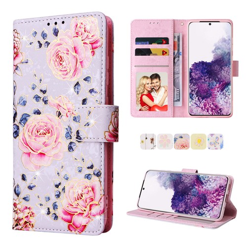 Flower Wallet Phone Case For Samsung S9 S8 S10 S20 S21 S22 S23 S24 FE S25 Ultra - 第 6/18 張圖片