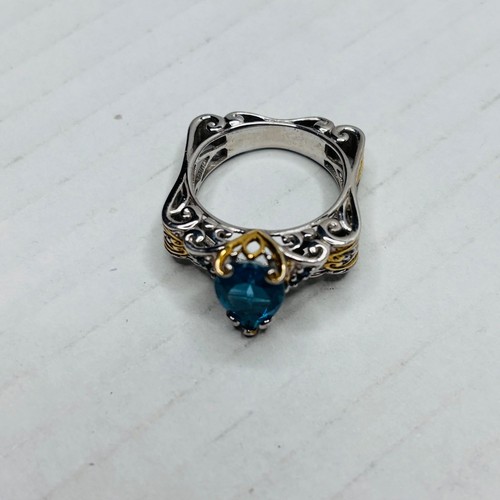 Michael Valitutti Ring Blautopez Sterlingsilber Größe 8 - Bild 7 von 8