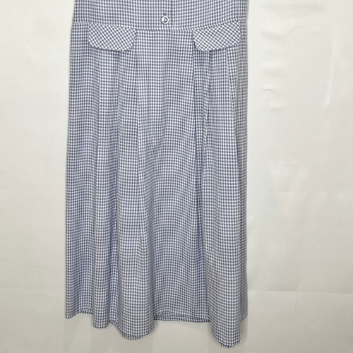 Vtg Kathie Lee Dress sz 12 Purple White Check Gingham Tie Back Sleeveless - Picture 4 of 7