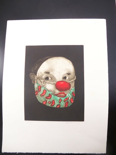 Aquatint Limited Edition signierter Druck Radierung 46/75 von Saint Clair Cemin 1980er Jahre - Bild 2 von 8