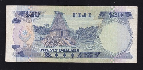 FIJI --- 20 DOLLARS 1986 ---- F/VF ------- - Picture 2 of 2