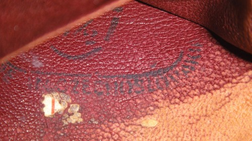 Vtg hand made Red Bordo Leather Gloves Size : 6 1/2 Made in Czechoslovakia - Picture 8 of 12