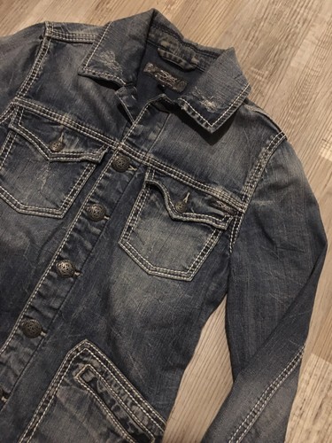 Silver Jeans Co. Denim Jean Jacket Womens Size S Fitted Button Up Light Wash - Picture 2 of 6