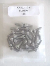 AN503-10-8 Fillister Head Screw 10-24 x 1/2" Slotted Drilled Steel - Lot of 25