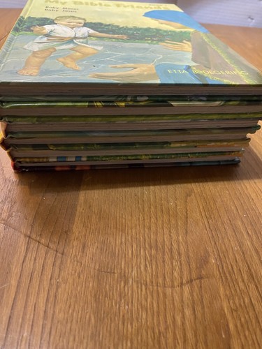 Vintage My Bible Friends 6 Volumes- Hardcover- Will Separate- Book 5 Has Writing - Foto 4 di 21