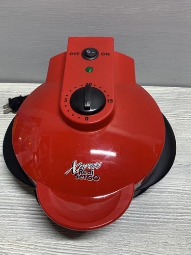 Xpress Redi Set Go Countertop Grill Cooker Model 05-53688 Kitchen Appliance Red