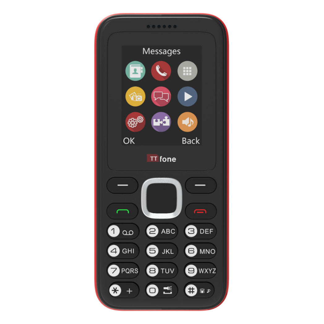 Ttfone Red Used - Tt150 Dual Sim Mobile With Usb Cable, Ee Pay As You Go - Image 2
