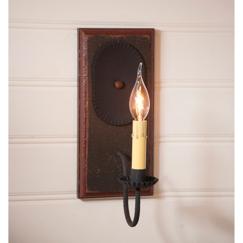 Wood & Metal Wooden Wall Fixture Wilcrest Candle Sconce in Espresso - Picture 2 of 2