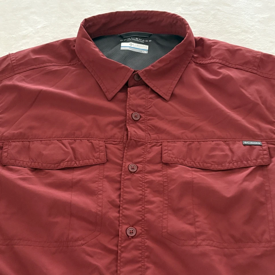 Columbia Omni-Shade Vented Shirt Mens Size Large Red (Maroon) Long Sleeve - Image 2 of 4