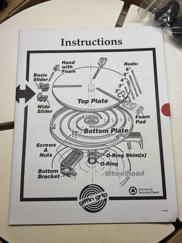 Portabrocas de recorte de rueda de cerámica Giffin Grip con varillas y deslizadores nueva caja abierta - Imagen 3 de 13