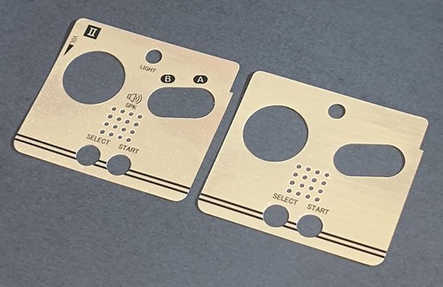 Gold Stickers for Game Boy Advance SP, Aluminum, 2pcs, Gold Design, Used - Picture 3 of 5