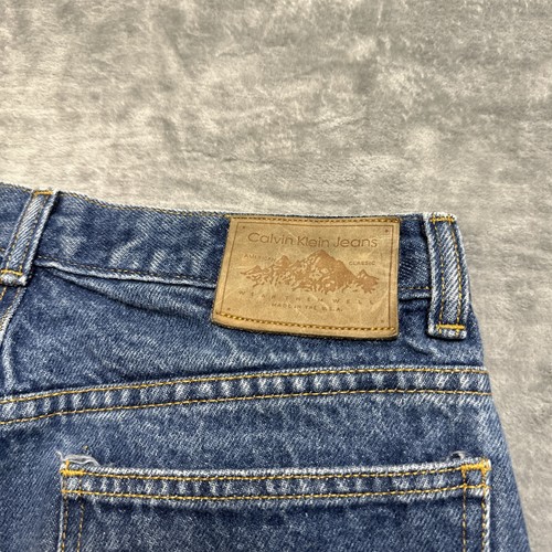 Jeans vintage Calvin Klein Sport dritto donna Petite 6P blu scuro denim - Foto 6 di 8