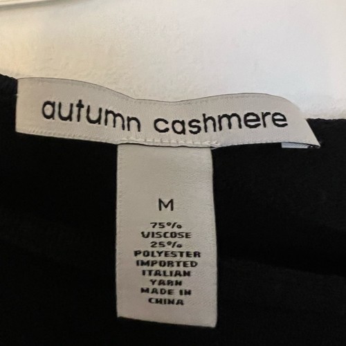 Autumn Cashmere Black Open Shoulder Design Long Sleeve Blouse - Picture 4 of 6