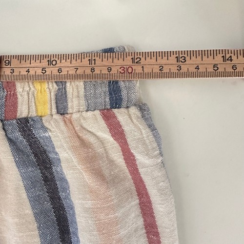 Harper Heritage Striped Shorts Size Small Cotton Ruffle Hem Pull On Relaxed - Picture 9 of 11