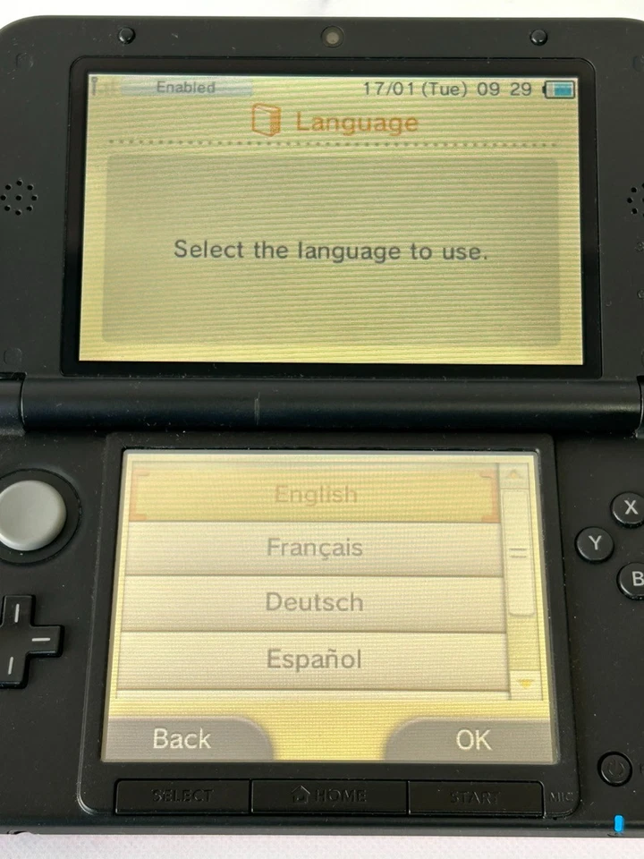 Console Nintendo 3DS XL LL Select Color região livre/carregador cartão SD dos EUA - Imagem 2 de 4