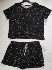 FREE Joyspun Liaveco Women’s 2pc XL Moon & Star Casual Soft Sleep Short Set NWT
