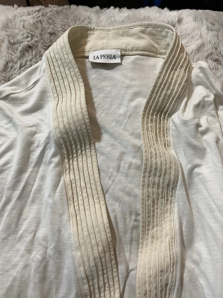 Bata de encaje marfil para mujer La Perla talla 4  Foto 2 de 4