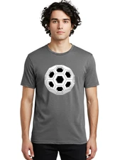 Truncated-Icosahedron Mens Graphic Tee, 100% Cotton, Casual Summer Wear