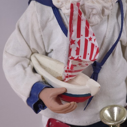 Vintage Clothique St Nick Norman Rockwell Santa Marinero Navidad - Imagen 2 de 10