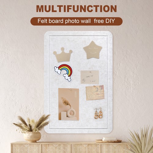 2Pcs Felt Bulletin Board Self Adhesive Display Board DIY Foldable Picture FadvB - Picture 1 of 11