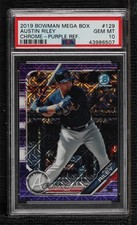 2019 Bowman Mega Box Purple Mojo Refractor /250 Austin Riley PSA 10 GEM MT 08rs