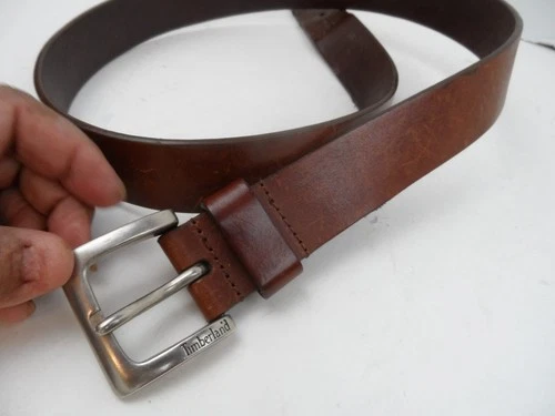 Timberland Men's Brown Leather Belt Size 40/100 - 1.5" Wide