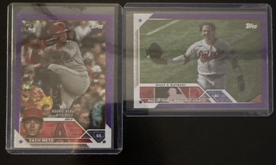 (2x) 2023 Topps Purple Parallel /799 LOT Zach Neto What A Rutsch Rutschman SP
