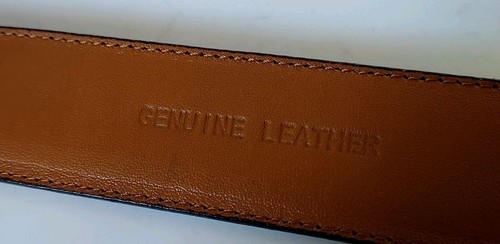 Polo Ralph Lauren Mens Belt Genuine Leather Brown Sz 34/85 Pony Brass Buckle - Picture 6 of 8