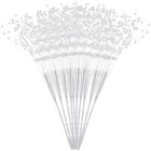 Set of 4 Wedding Bouquet Supplies Pearl Stems for Flower White Sticks