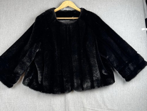 A.N.A Abendjacke schwarz Kunstfell XL - Bild 1 von 20