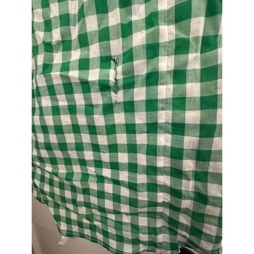 J.Crew Button-Down Hemd Herren L grün weiß Gingham Karo Baumwolle (UNPERFEKT) - Bild 8 von 8