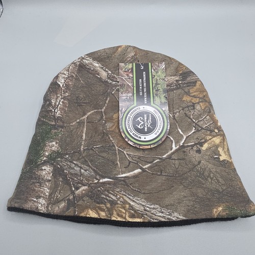 Realtree Xtra Camo Beanie Embroided Logo Eat Hunt Sleep Knit Lined New Tags - Picture 1 of 5