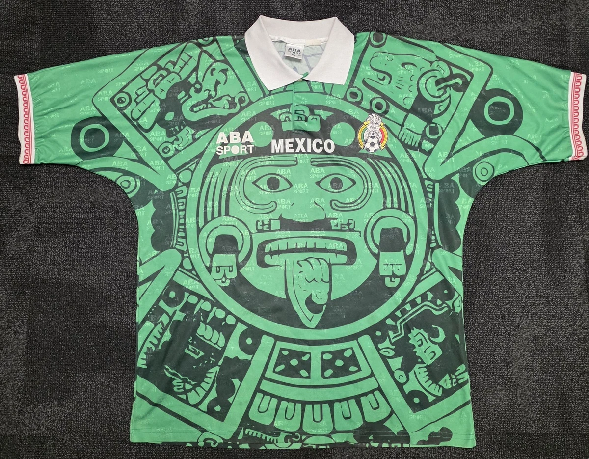 Maillot Mexique 1998 – Luis Hernandez #15 – ABA Sport – Domicile Vert – Neuf étiqueté – XL